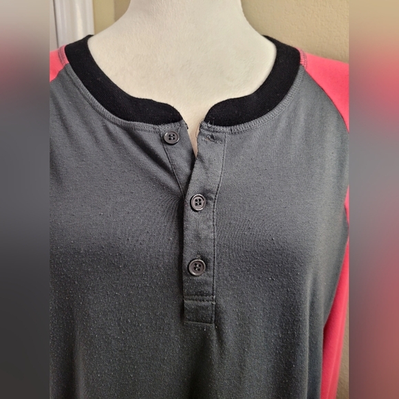 Lularoe Pink/Gray Blouse with Long Sleeves Shirt, Size XL - Picture 2 of 9